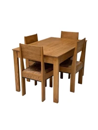 Art Deco Dining Table by J.A. Muntendam, Solid Oak, 1920s Dutch Design
